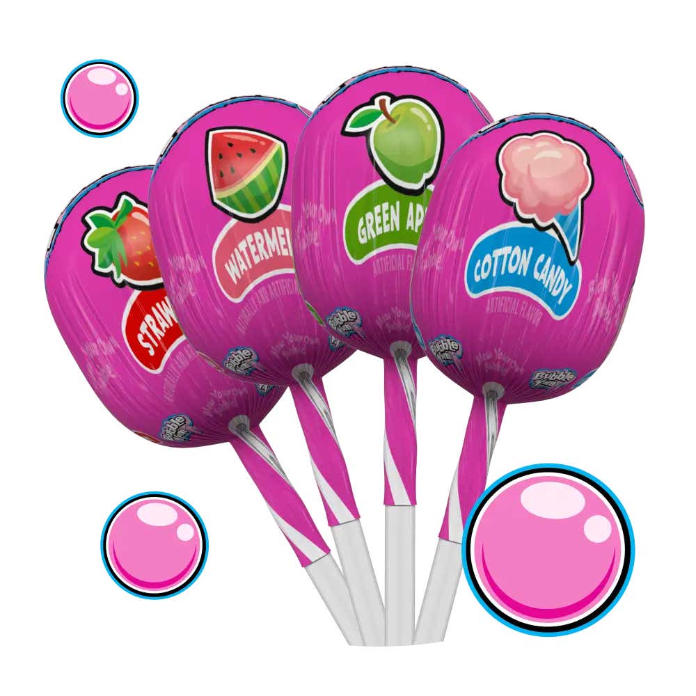 bubble yum lollipops