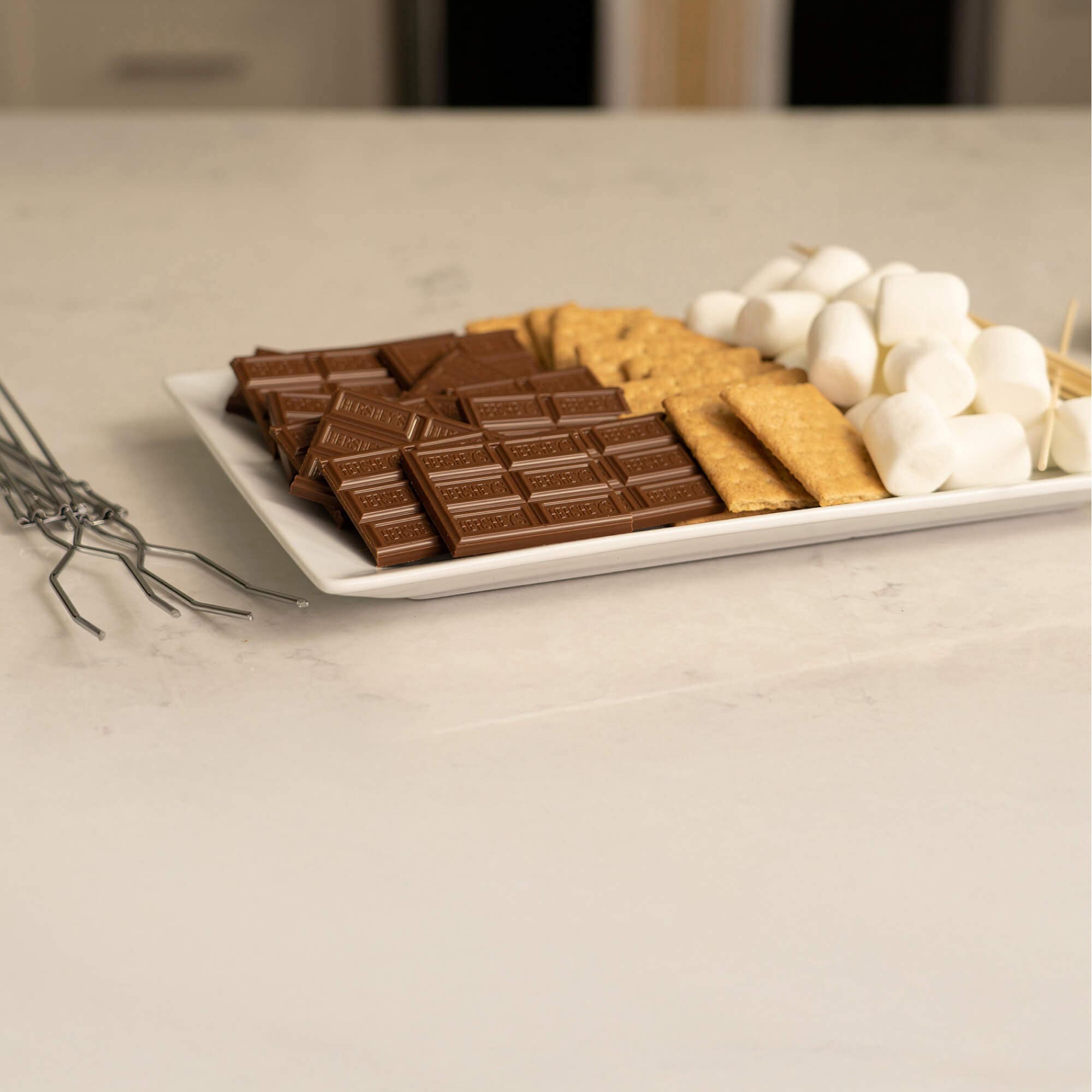 platter of smores ingredients