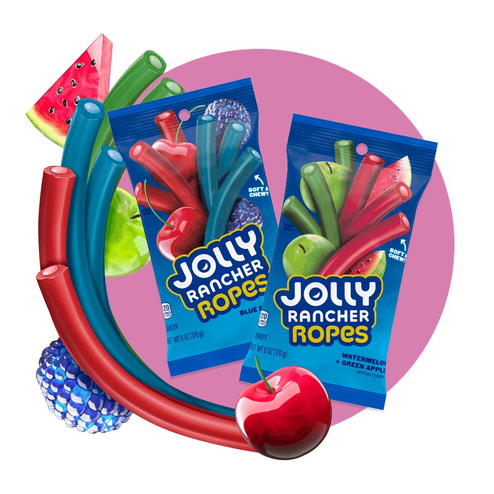 bags of jolly rancher ropes candy