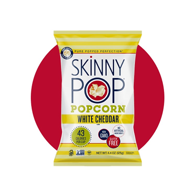 bag of skinnypop white cheddar popped popcorn