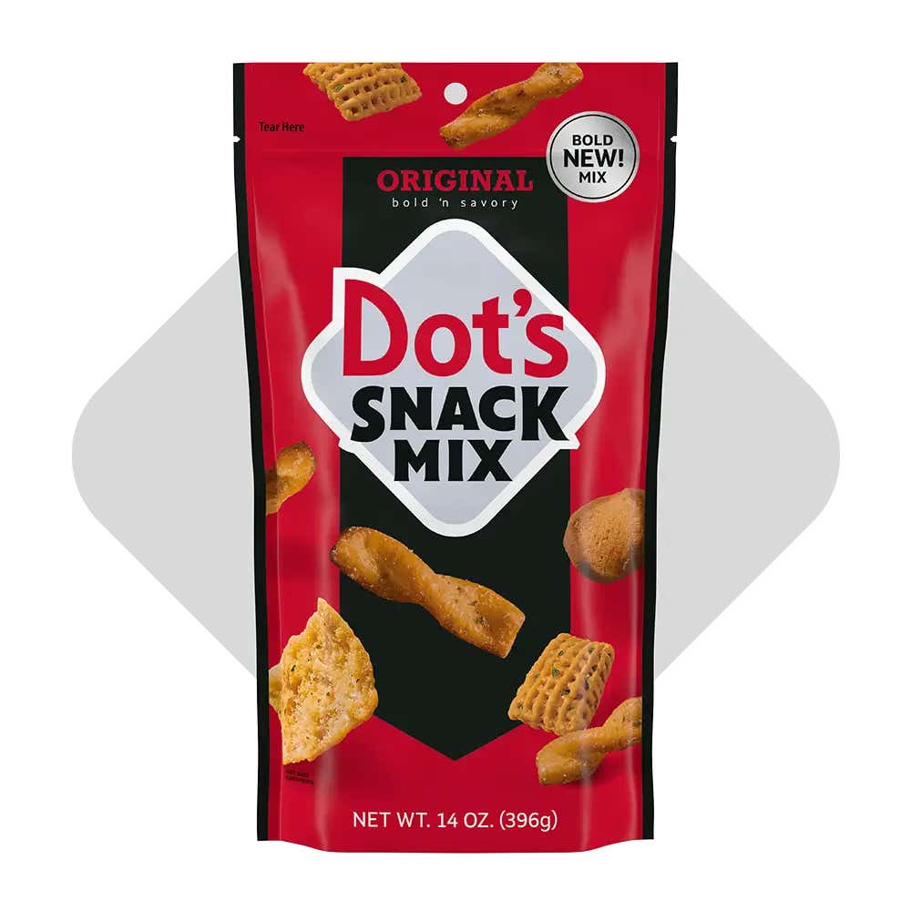 bag of dots homestyle pretzels original seasoned snack mix