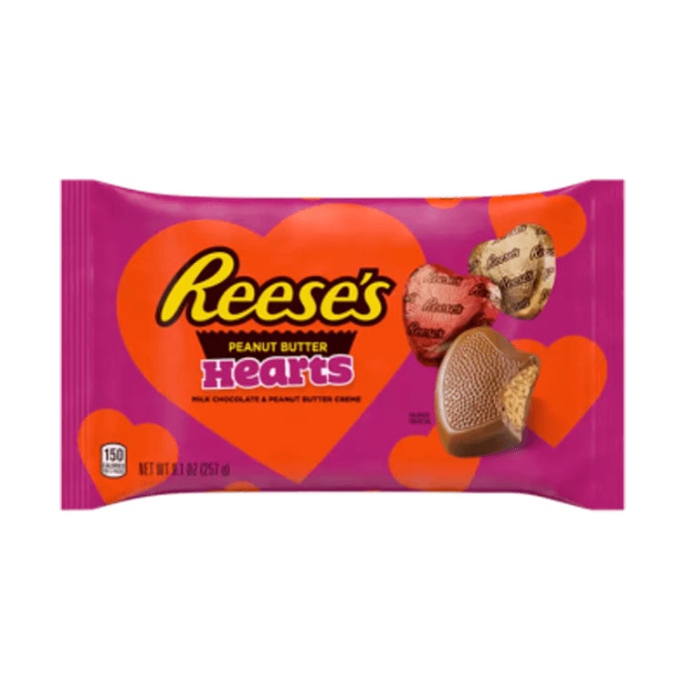 bag of reeses milk chocolate peanut butter hearts